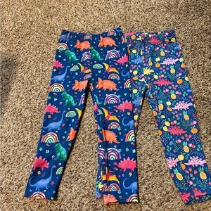 Colorful Dinosaur Print Leggings Set